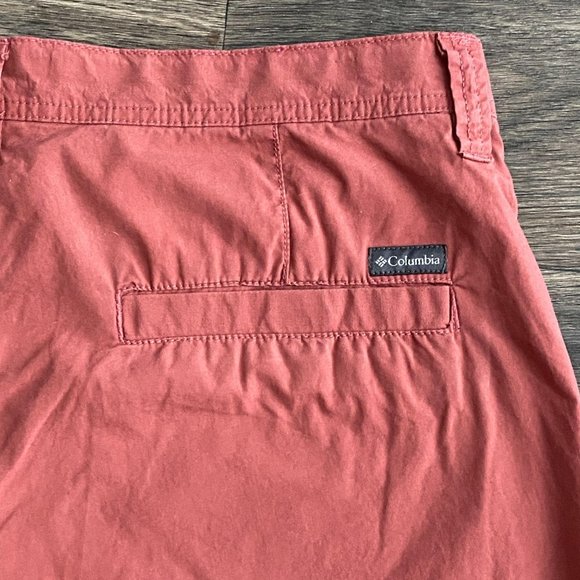Columbia Washed Out Mens Chino Shorts Rose Dust 34 - Picture 5 of 11
